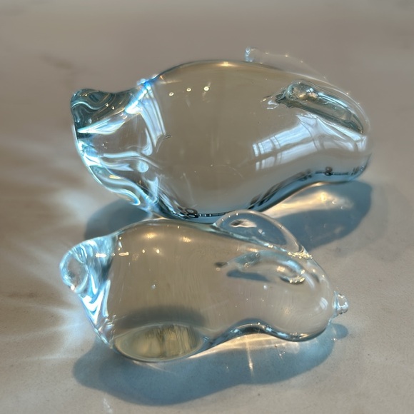 Vintage Clear Hand blown art glass rabbits - Picture 12 of 16
